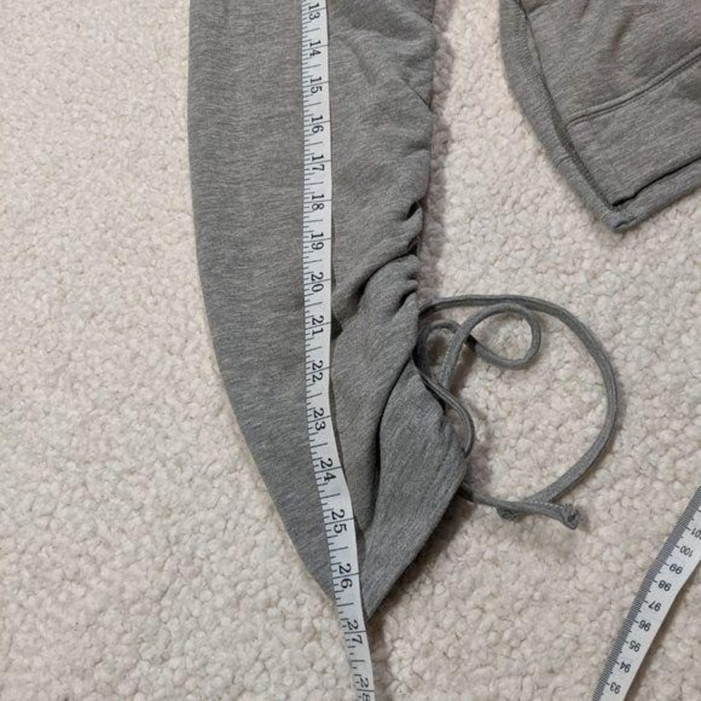 Rachel Roy Fleece Sweatshirt Women's‎ Size Small Ruched Drawstring Sleeve Casual - Picture 10 of 12
